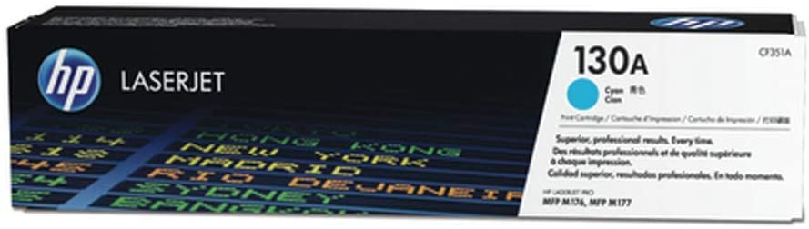 HP 130A CF351A pack de 1, toner d'origine, imprimantes HP Color LaserJet Pro, cyan HP 130A CF351A pack de 1, toner d'origine, imprimantes HP Color LaserJet Pro, cyan